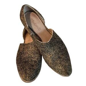 Madewell THE LUCIE Size 7.5 Toffee Spotted Calf Hair SlipOn Bootie D'Orsay Shoes
